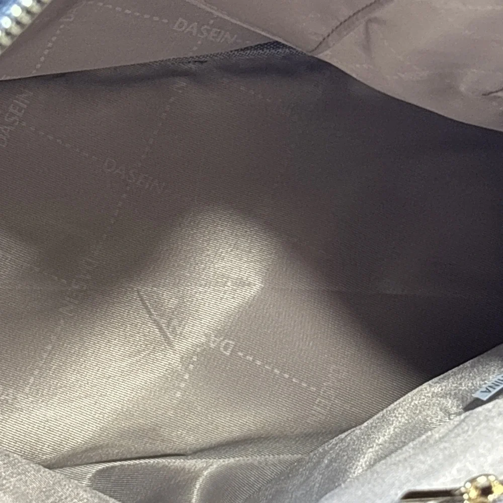 Dasein‎ Black Faux Leather Backpack and Matching Wristlet Set Gold Hardware NWOT
